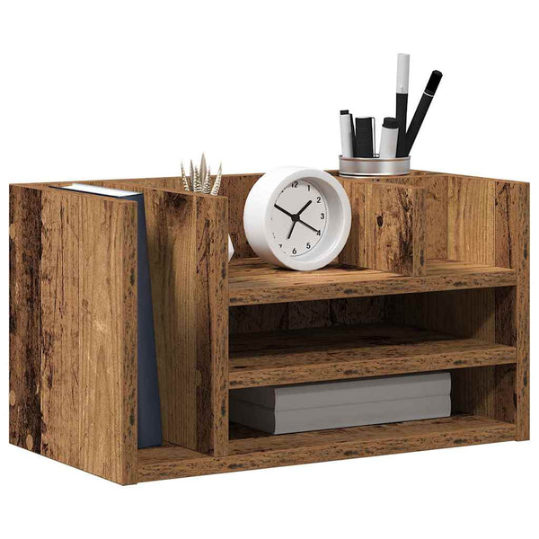 Schreibtisch Organizer Altholz