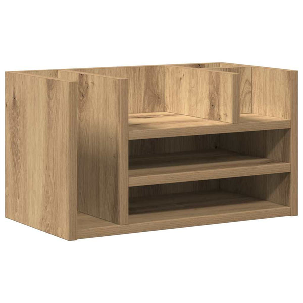 Schreibtisch Organizer Schwarz Eichen-Optik