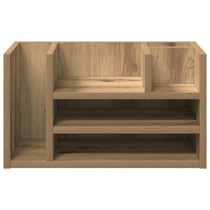 Schreibtisch Organizer Schwarz Eichen-Optik