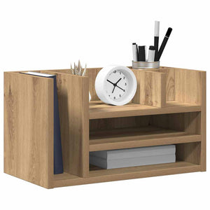 Schreibtisch Organizer Schwarz Eichen-Optik