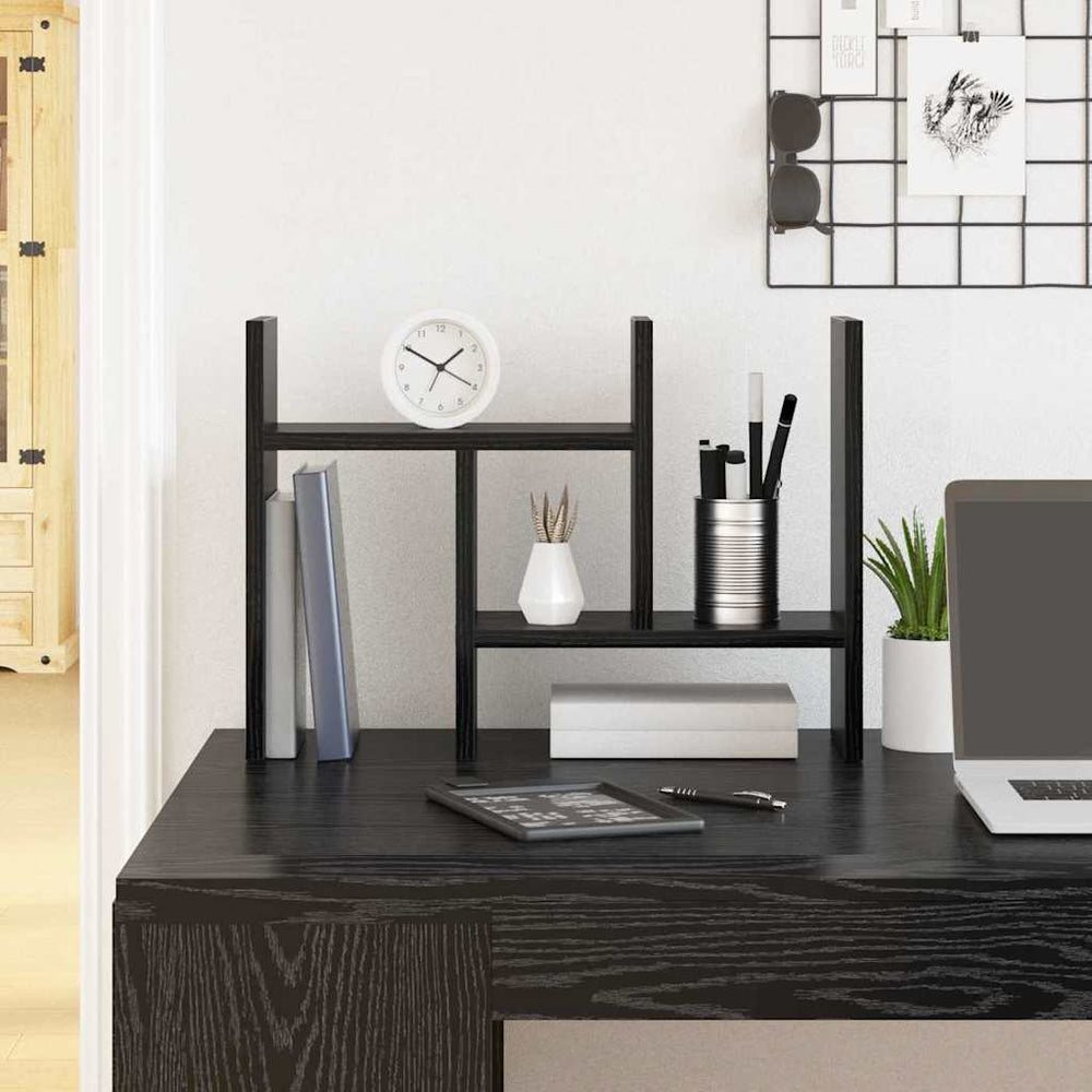 Schreibtisch Organizer Schwarz Eiche