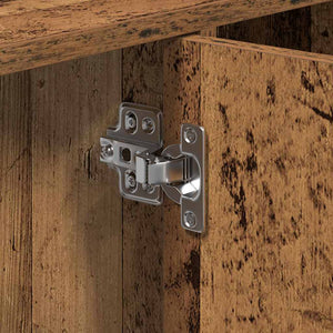 vidaXL Meuble de salle de bain avec porte, bois de récupération, 90 x 29 x 55 cm, bois d'ingénierie