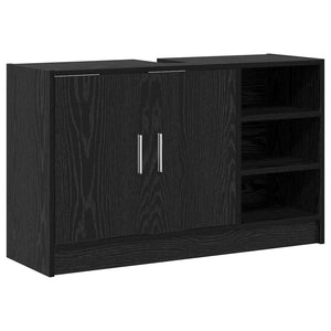 Badezimmerschrank Schwarz Eiche 90x29x55 cm