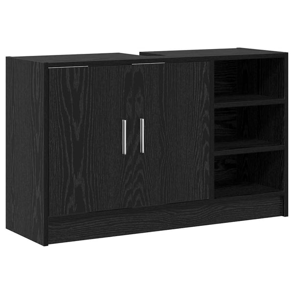 Badezimmerschrank Schwarz Eiche 90x29x55 cm