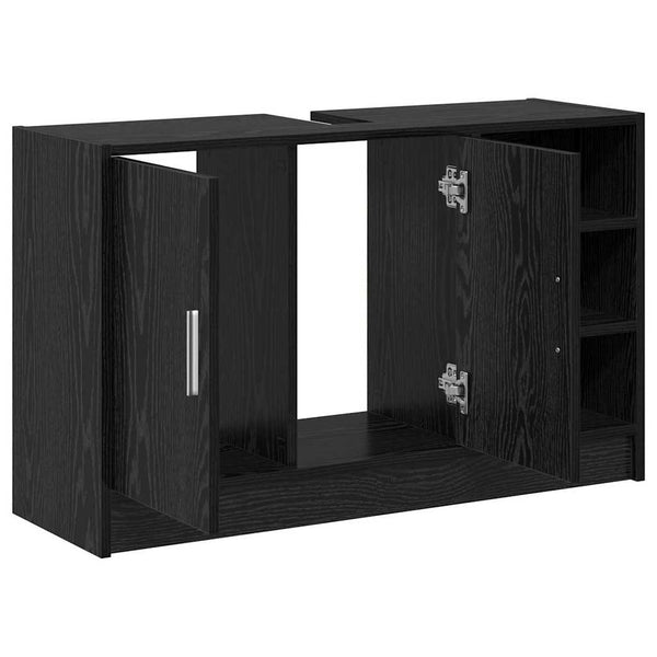 Badezimmerschrank Schwarz Eiche 90x29x55 cm