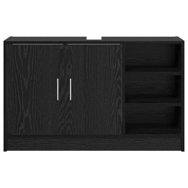 Badezimmerschrank Schwarz Eiche 90x29x55 cm