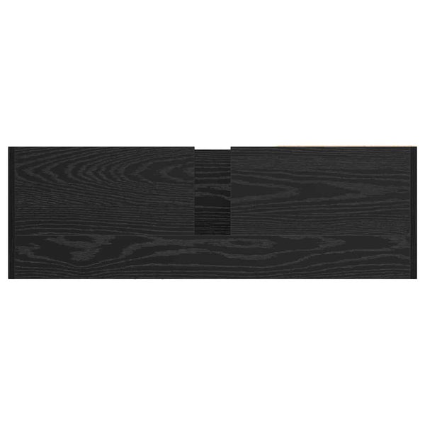 Badezimmerschrank Schwarz Eiche 90x29x55 cm