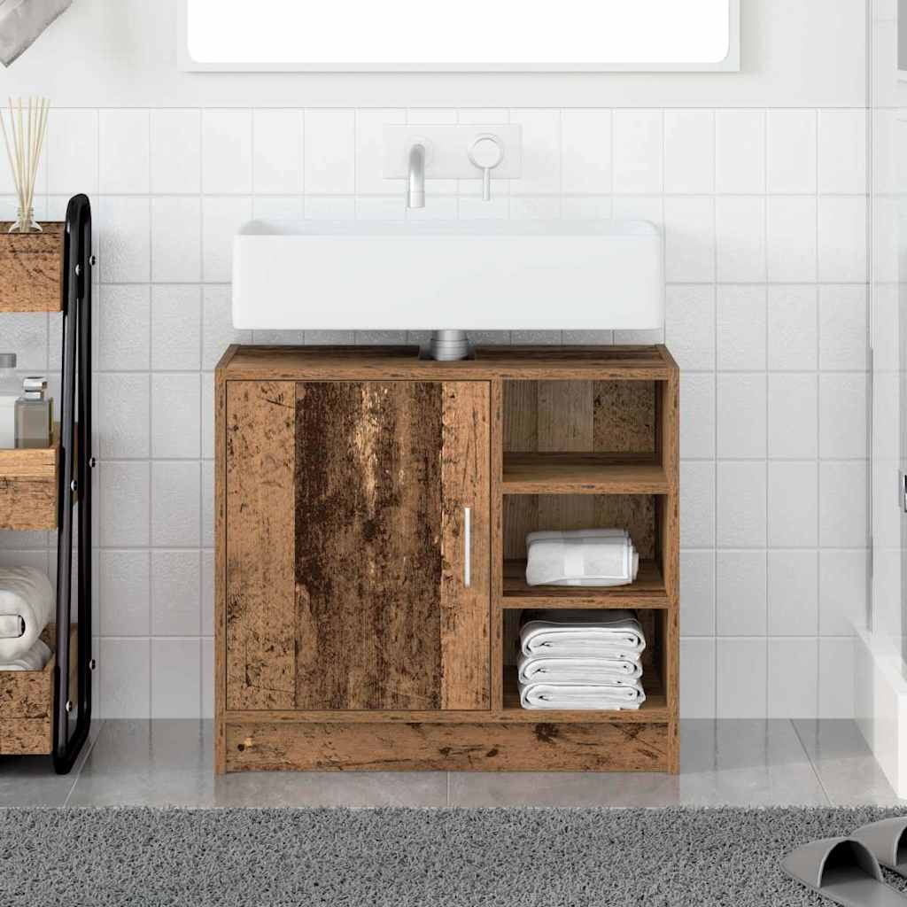 Badezimmerschrank Altholz 63x29x55cm