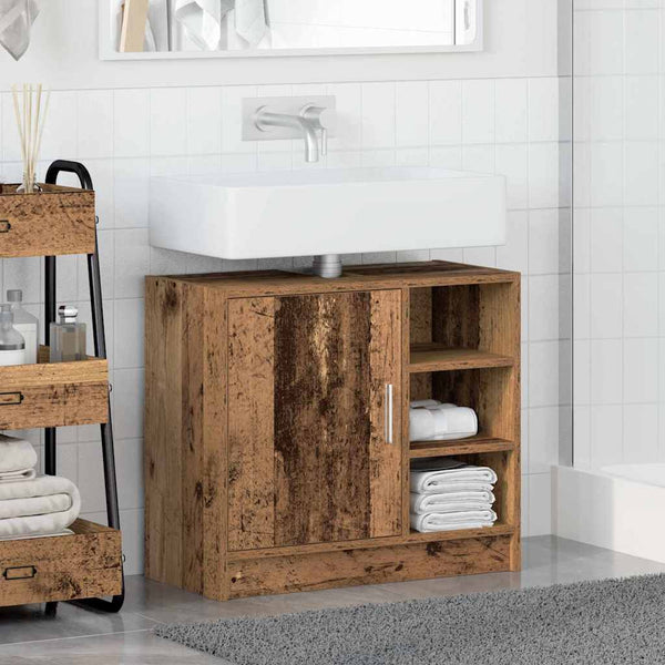 Badezimmerschrank Altholz 63x29x55cm