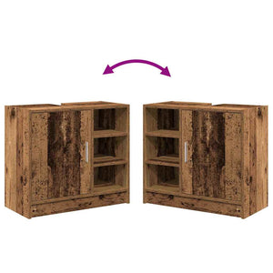 Badezimmerschrank Altholz 63x29x55cm