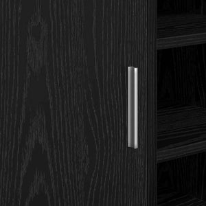 Badschrank Schwarz Eichen-Optik 63 cm