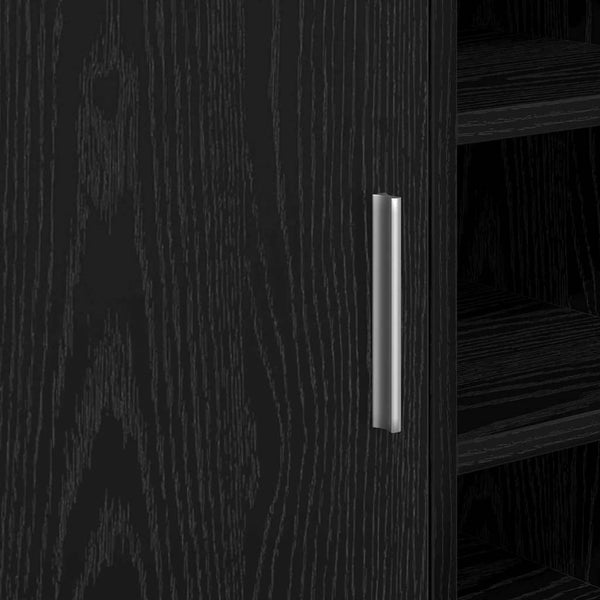 Badschrank Schwarz Eichen-Optik 63 cm