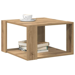 vidaXL Table basse chêne artisan 51,5 x 51,5 x 30 cm bois d'ingénierie