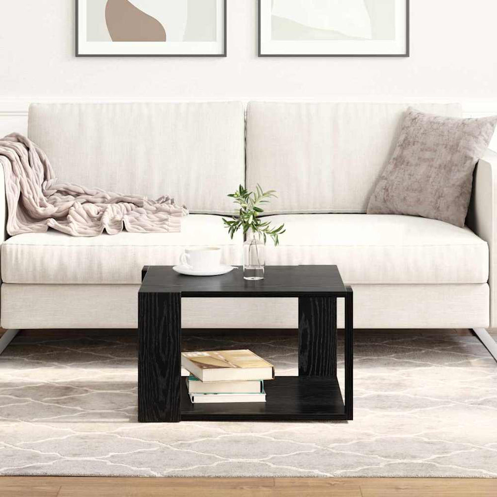 Schwarzer Couchtisch Eichenoptik 51,5 cm