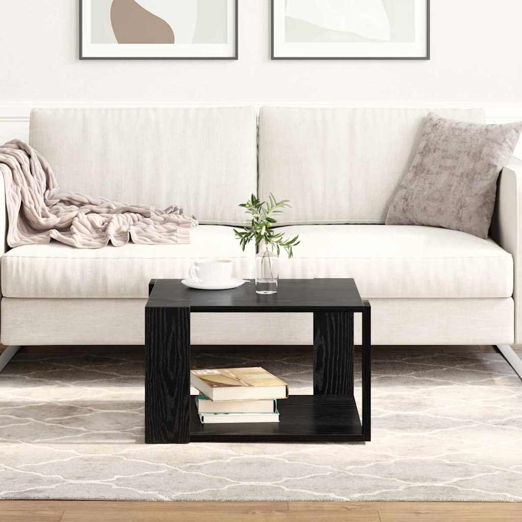 Schwarzer Couchtisch Eichenoptik 51,5 cm