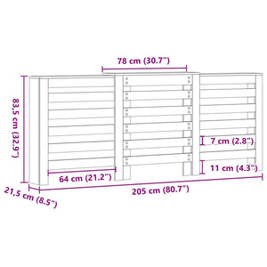 Heizkörperverkleidung Schwarz Eiche 205cm