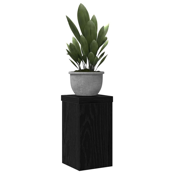 Pflanzenständer 2er Set Schwarz Eiche 18cm