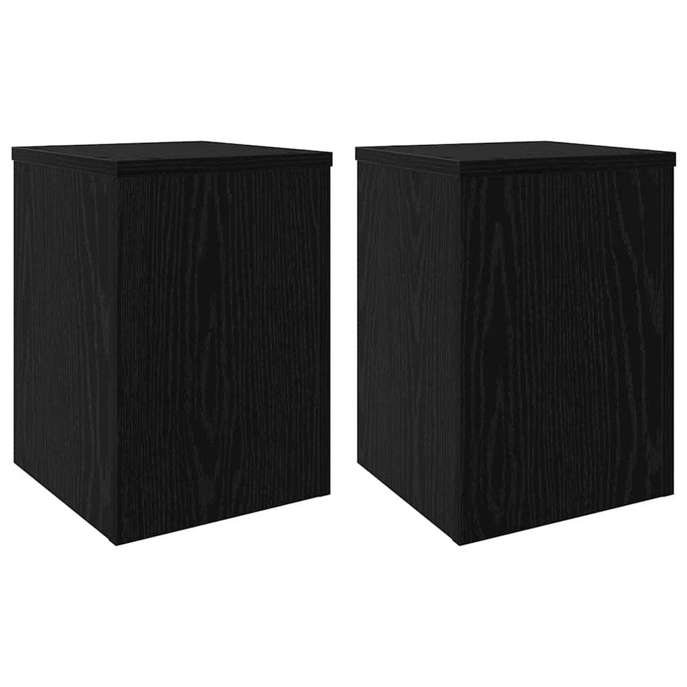 Pflanzenständer 2er-Set Schwarz Eiche 35cm