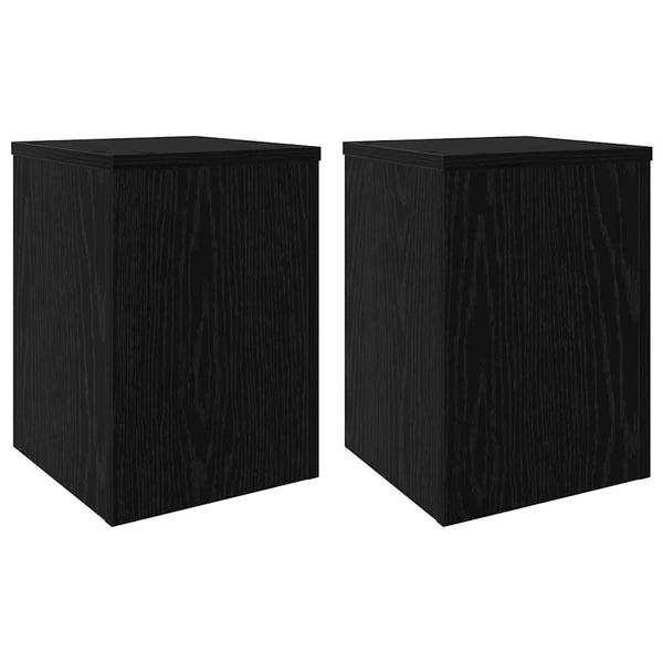 Pflanzenständer 2er-Set Schwarz Eiche 35cm
