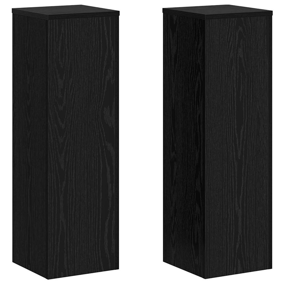 Pflanzenständer 2er-Set Schwarz Eichen-Optik 80cm