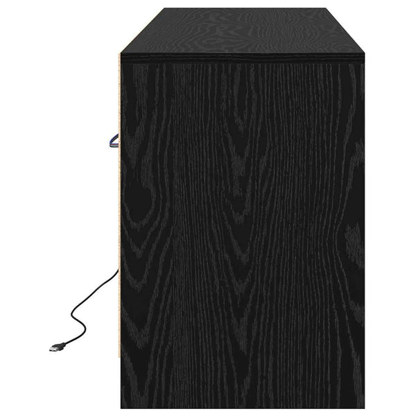 Schwarzes TV-Lowboard 139,5 cm