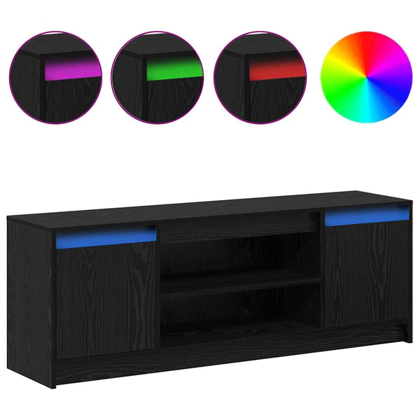 Schwarzes TV-Lowboard 139,5 cm