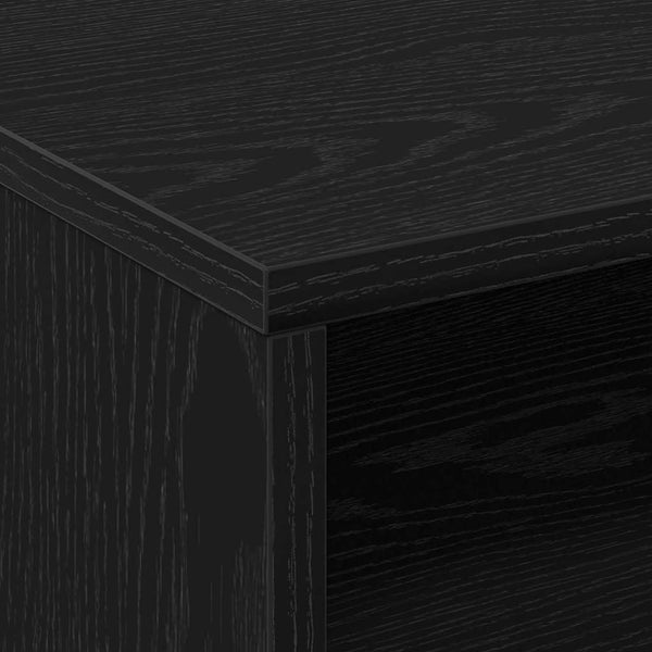 Schrank Schwarz Eichen-Optik 55x40x82 cm