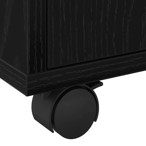 Schrank Schwarz Eichen-Optik 55x40x82 cm