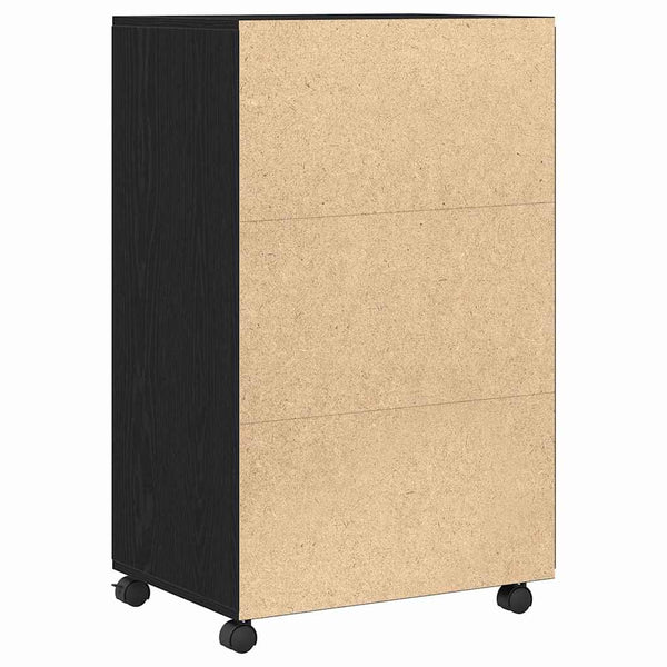 Schrank Schwarz Eichen-Optik 55x40x82 cm