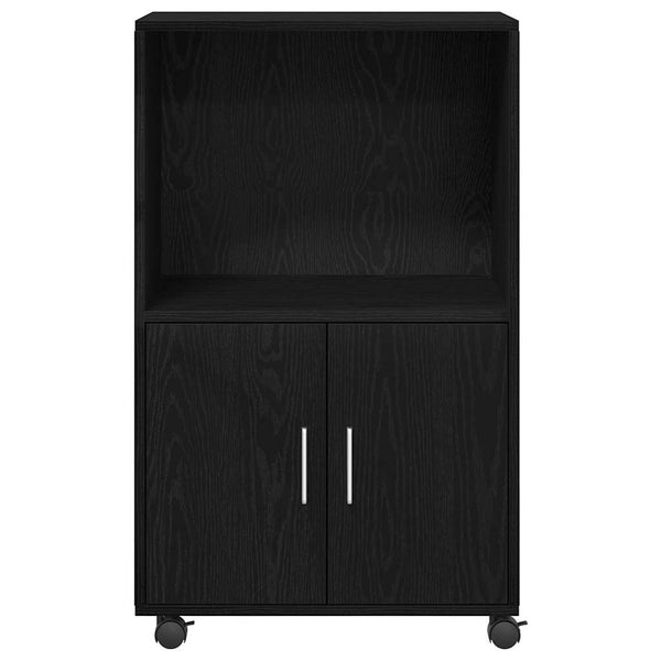 Schrank Schwarz Eichen-Optik 55x40x82 cm