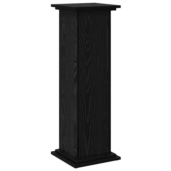 Pflanzenständer mit Regal, Schwarz Eiche, 90cm