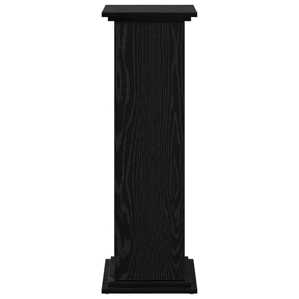 Pflanzenständer mit Regal, Schwarz Eiche, 90cm