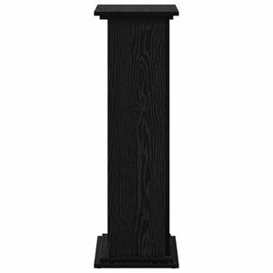 Pflanzenständer mit Regal, Schwarz Eiche, 90cm