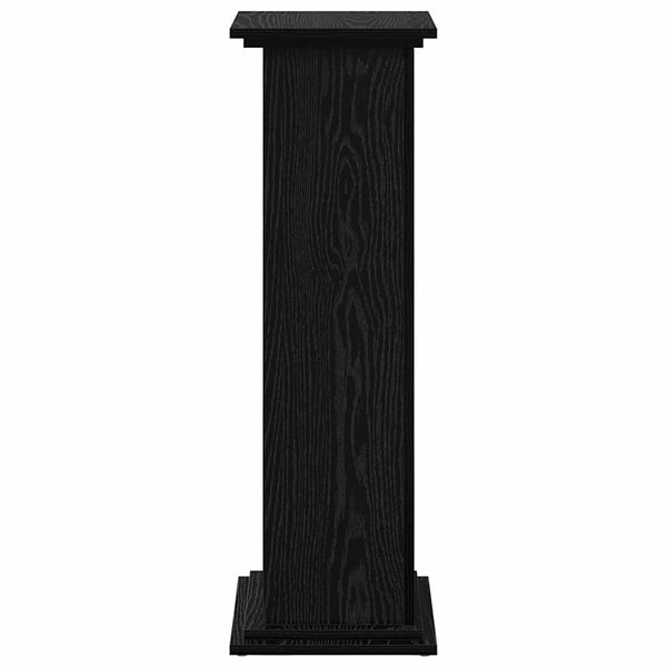 Pflanzenständer mit Regal, Schwarz Eiche, 90cm