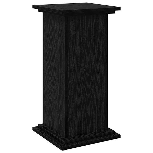 Pflanzenständer mit Regal, Schwarz/Eiche, 60cm