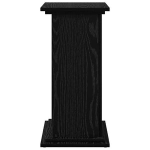 Pflanzenständer mit Regal, Schwarz/Eiche, 60cm