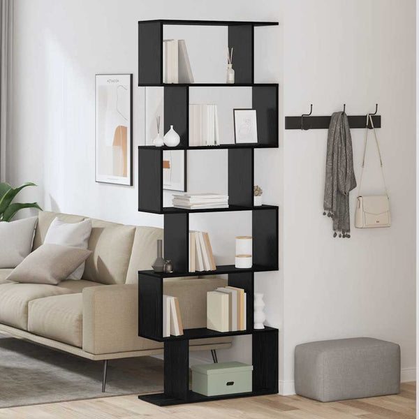 Bücherregal Schwarz Eichen-Optik 193,5 cm Hoch