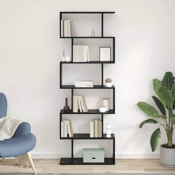 Bücherregal Schwarz Eichen-Optik 193,5 cm Hoch