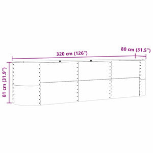 Hochbeet Grün Stahl 320 cm