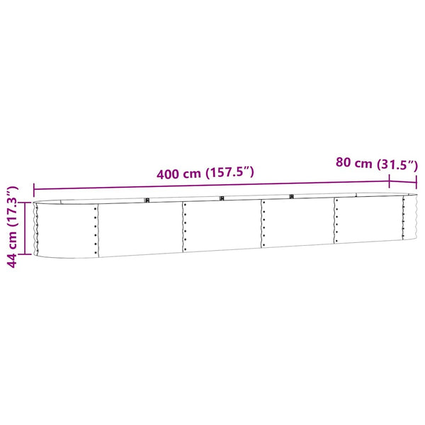 Hochbeet Grün 400 cm Stahl