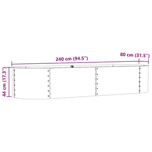 Hochbeet Grün 240 cm Stahl