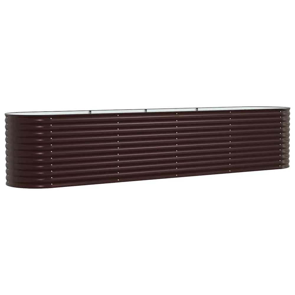 vidaXL Raised Garden Bed Brown 400 x 80 x 81 cm Steel