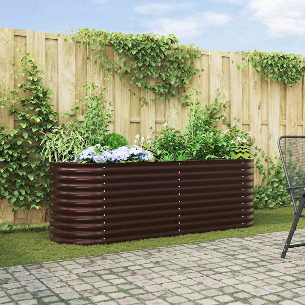 Hochbeet Braun 240 cm Stahl