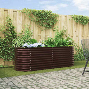 Hochbeet Braun 240 cm Stahl