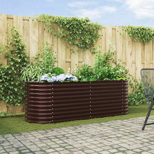 Hochbeet Braun 240 cm Stahl
