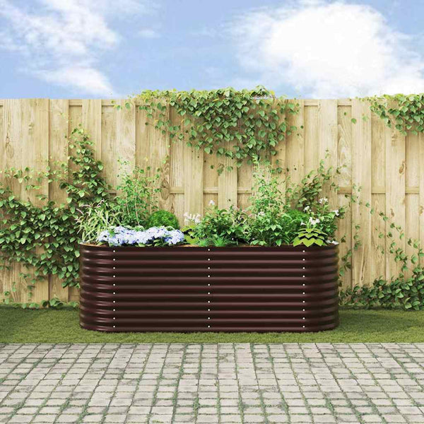 Hochbeet Braun 240 cm Stahl