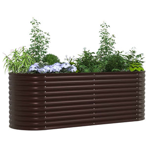 Hochbeet Braun 240 cm Stahl