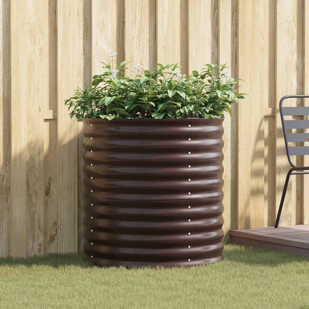 Hochbeet Braun Stahl 80x80x81cm