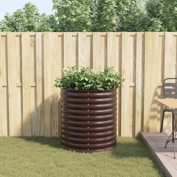 Hochbeet Braun Stahl 80x80x81cm