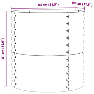 Hochbeet Braun Stahl 80x80x81cm